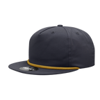 a hat with gold braiding