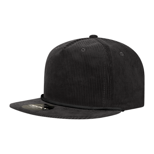 5 Panel High Profile Relaxed Corduroy Rope Hat