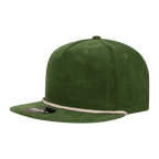 5 Panel High Profile Relaxed Corduroy Rope Hat