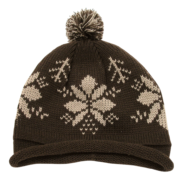 Snowflake Roll Up Beaine w/Pom