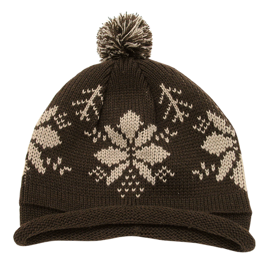 Snowflake Roll Up Beaine w/Pom