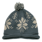 Snowflake Roll Up Beaine w/Pom