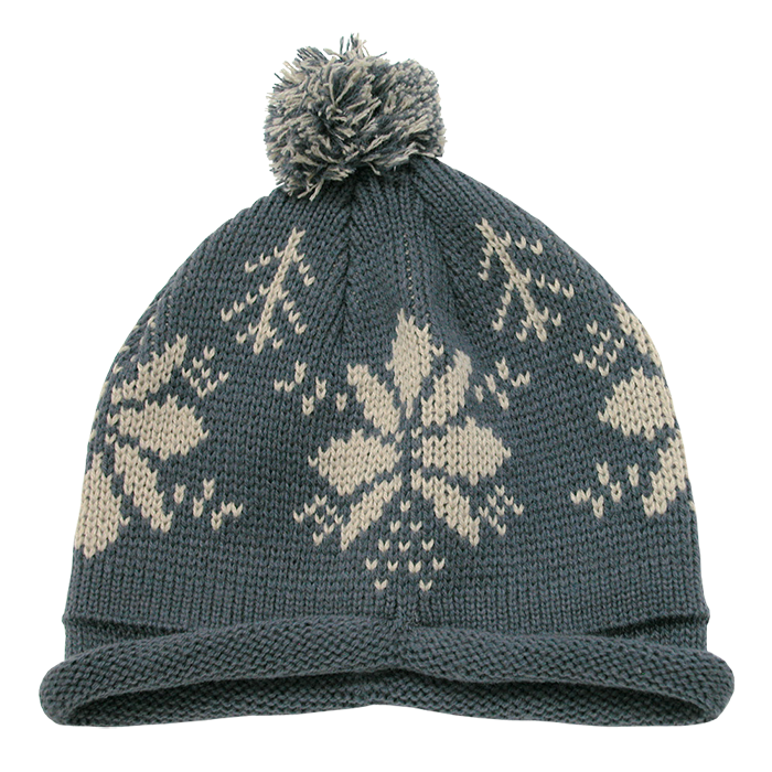 Snowflake Roll Up Beaine w/Pom