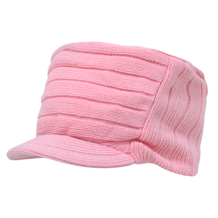 Knitted Flat Top Cap w/ Visor