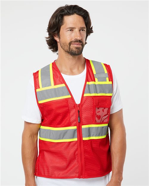 Unisex EV Series® Enhanced Visibility 3 Pocket Mesh Vest