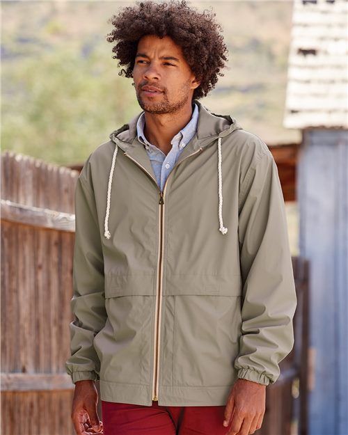 Unisex Vintage Hooded Rain Jacket