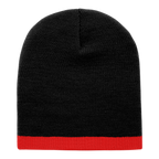 Acrylic/Polyester Striped Short Beanie