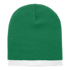 Acrylic/Polyester Striped Short Beanie