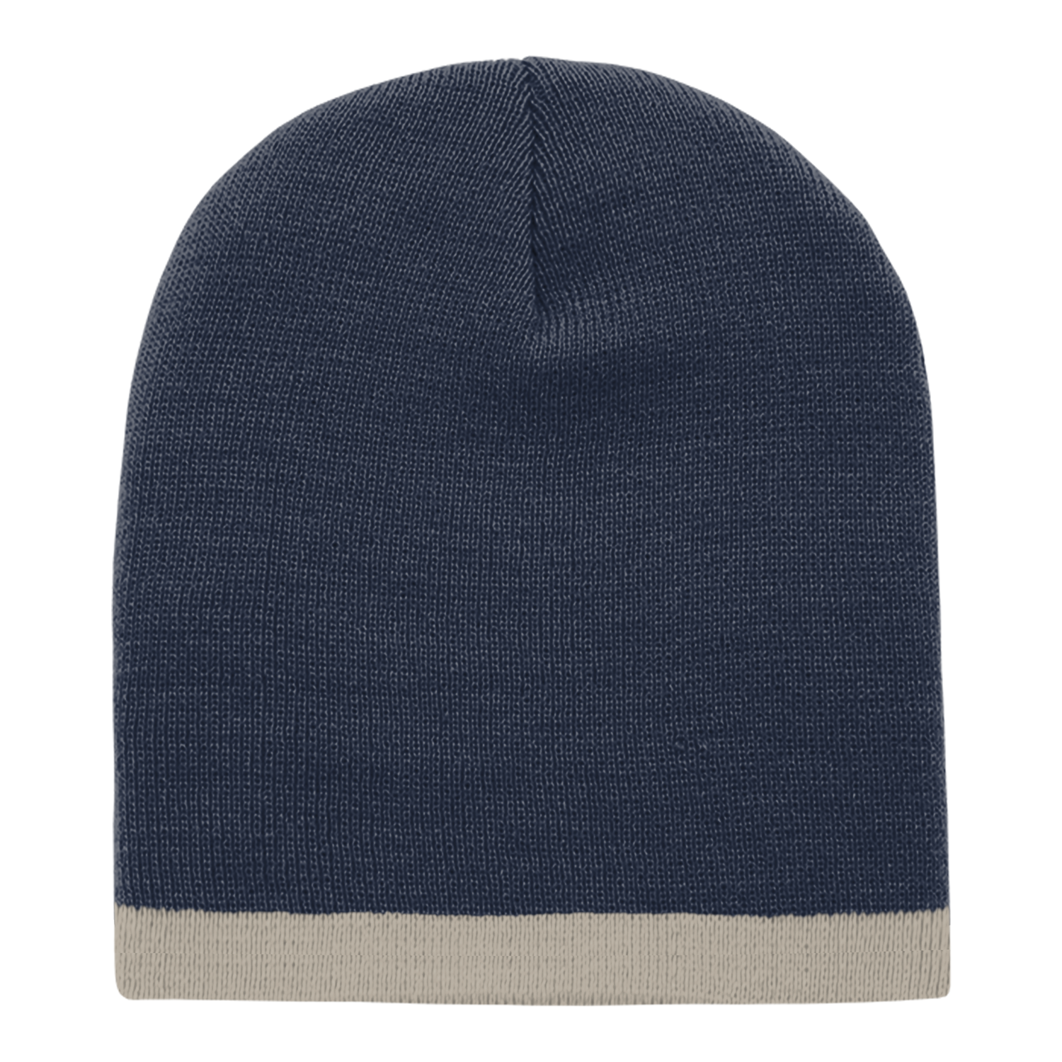 Acrylic/Polyester Striped Short Beanie