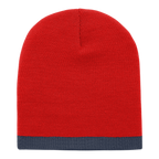 Acrylic/Polyester Striped Short Beanie