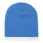 Acrylic/Polyester Striped Short Beanie