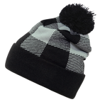 Pom Plaid Beanie