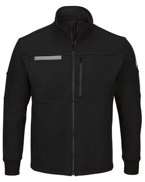 Men's Zip Front Fleece Jacket-Cotton /Spandex Blend