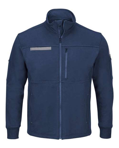 Men's Zip Front Fleece Jacket-Cotton /Spandex Blend