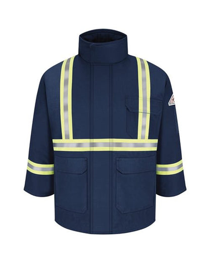 Men's Long Deluxe Parka With Reflective Trim - EXCEL FR® ComforTouch