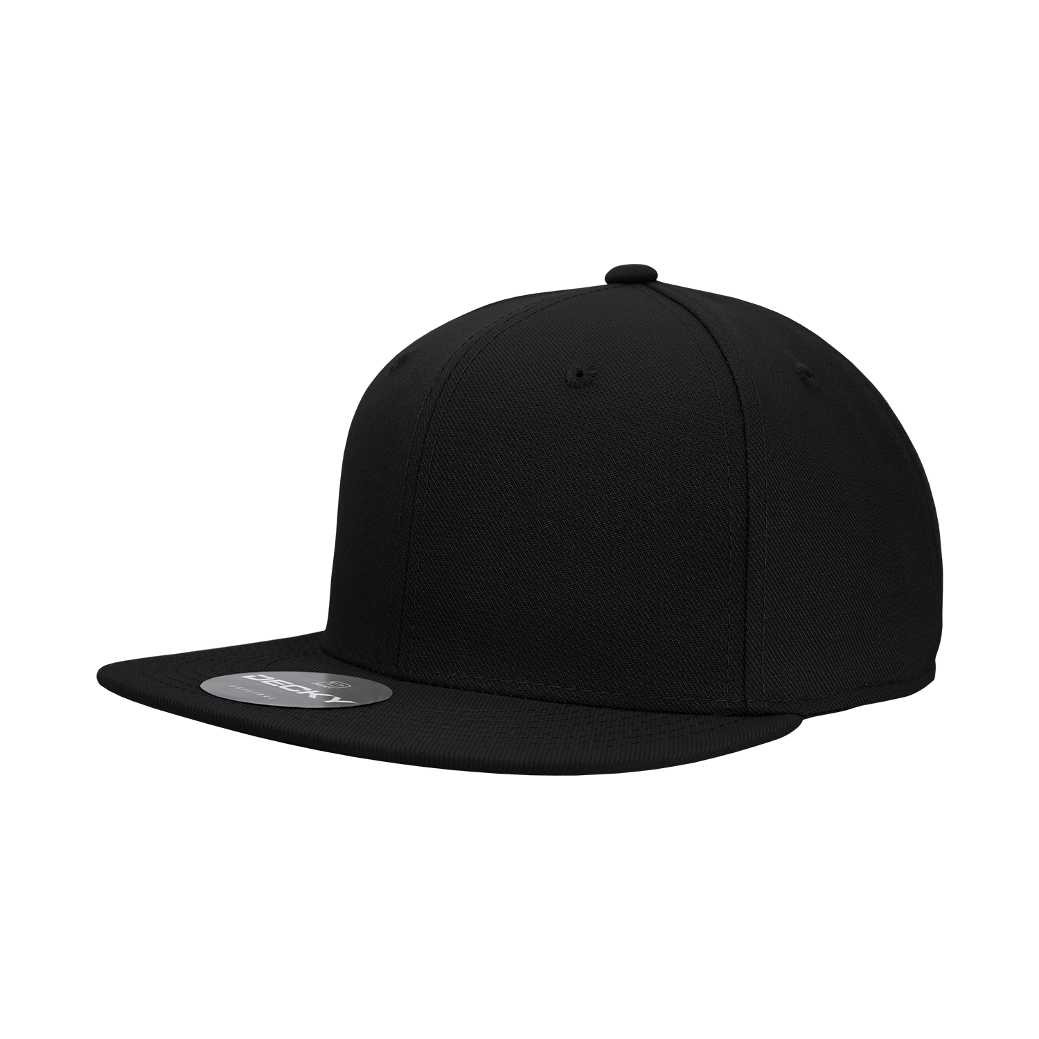 6 Panel High Profile Structured Acrylic/Polyester Fitted