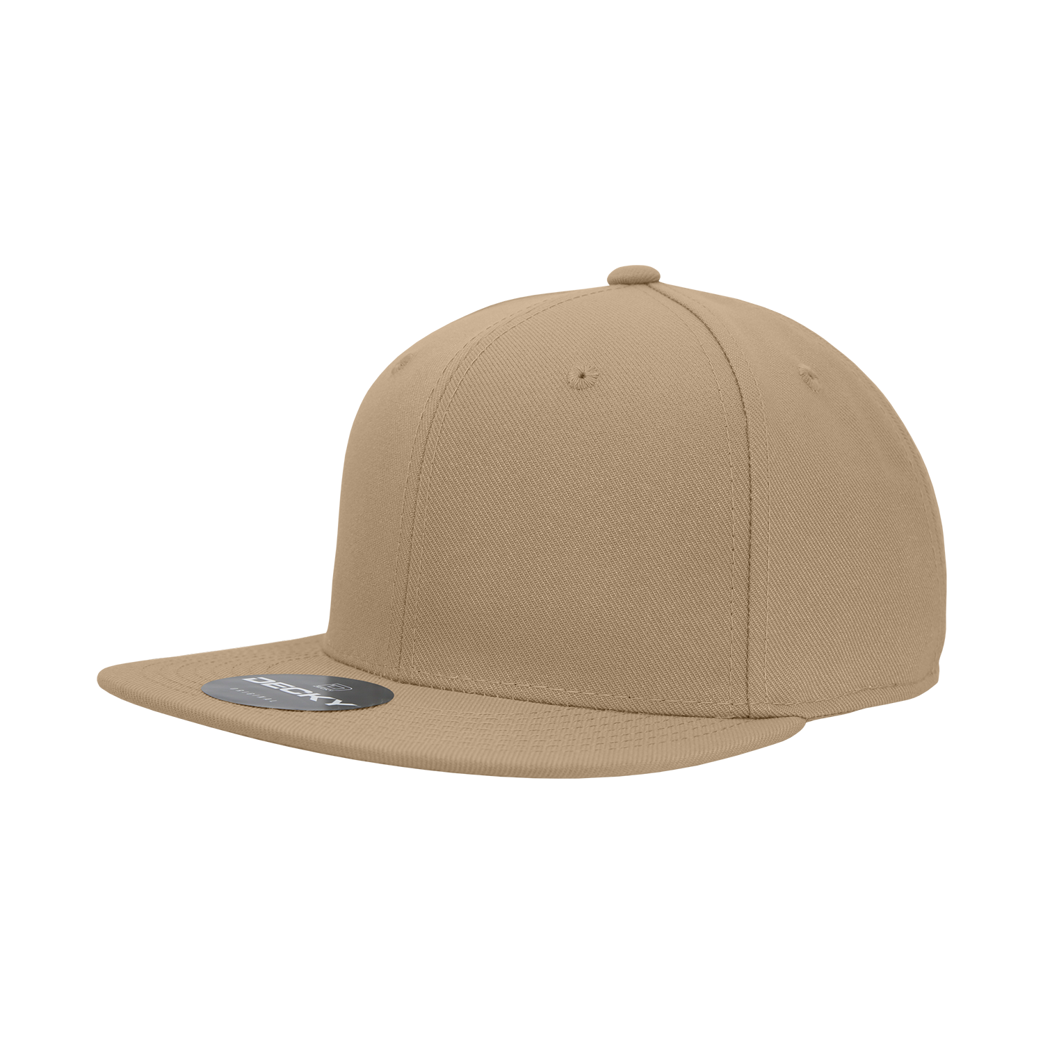 6 Panel High Profile Structured Acrylic/Polyester Fitted