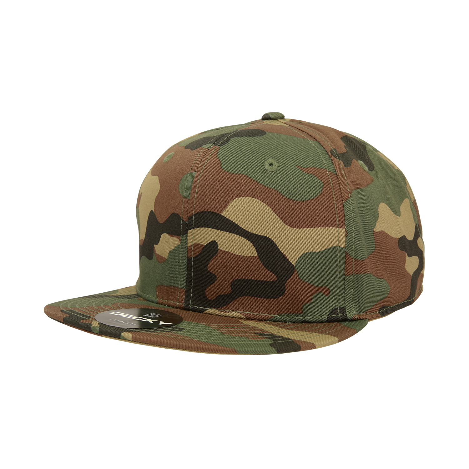 6 Panel High Profile Structured Acrylic/Polyester Fitted